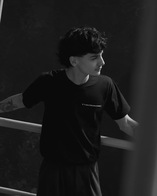T-shirt Noir Copains | Collection Le Studio